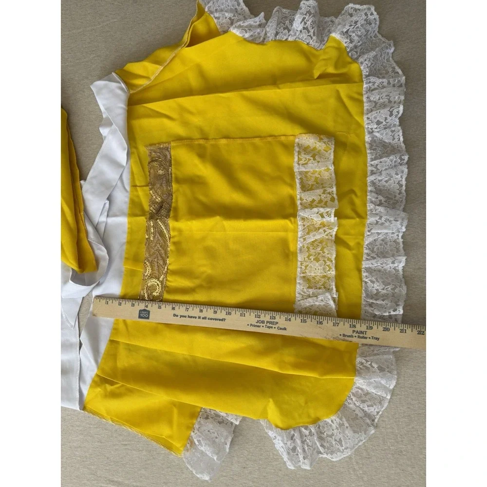 Yellow Apron And Head Scarf